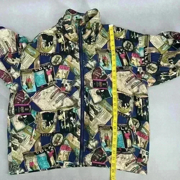 Activology Vintage 90s Bomber Jacket Womens Large Golf Novelty Eclectic Grandpa - Picture 10 of 13